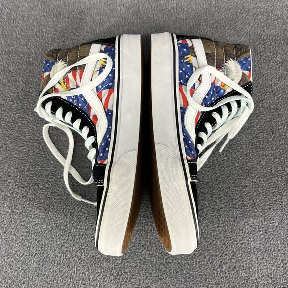 Vans‎ Sk8-Hi Shoes Mens 6.5 Women 8 American Flag Bald Eagle Patriotic High Top - Picture 9 of 16